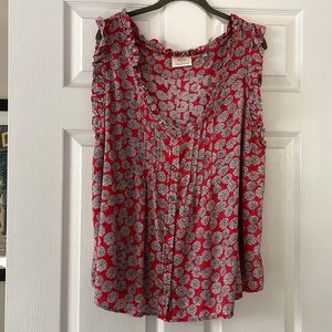 Anthropologie Maeve ruffle tank